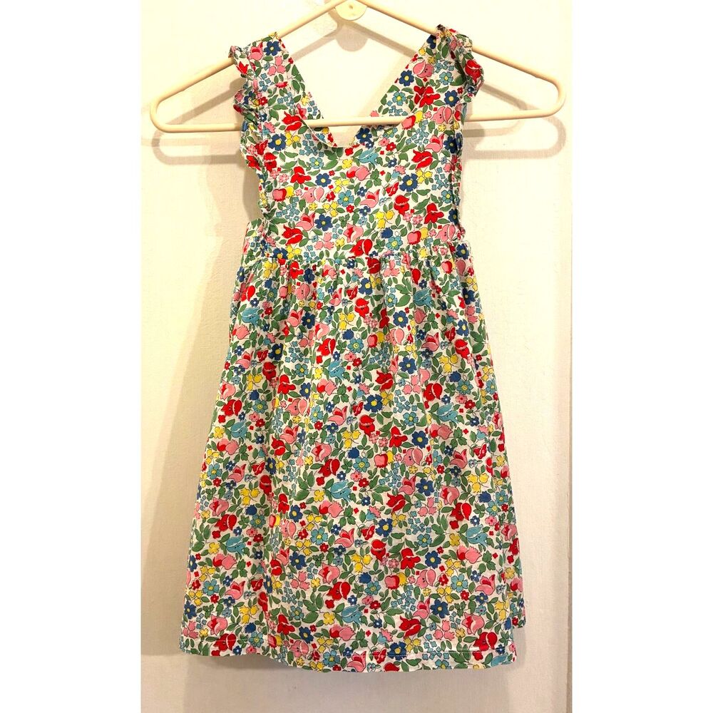 Mini Boden White Multicolor Floral Mini Dress Girls Size 5 - 6 years - Picture 2 of 7